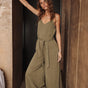 

Combinaison pantalon fluide Femme Corolle Plain deep lichen green | Freeman T. Porter