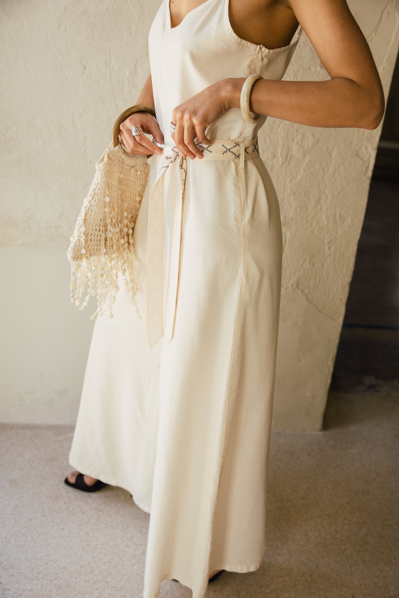 

Combinaison pantalon fluide Femme Corolle Plain ecru | Freeman T. Porter