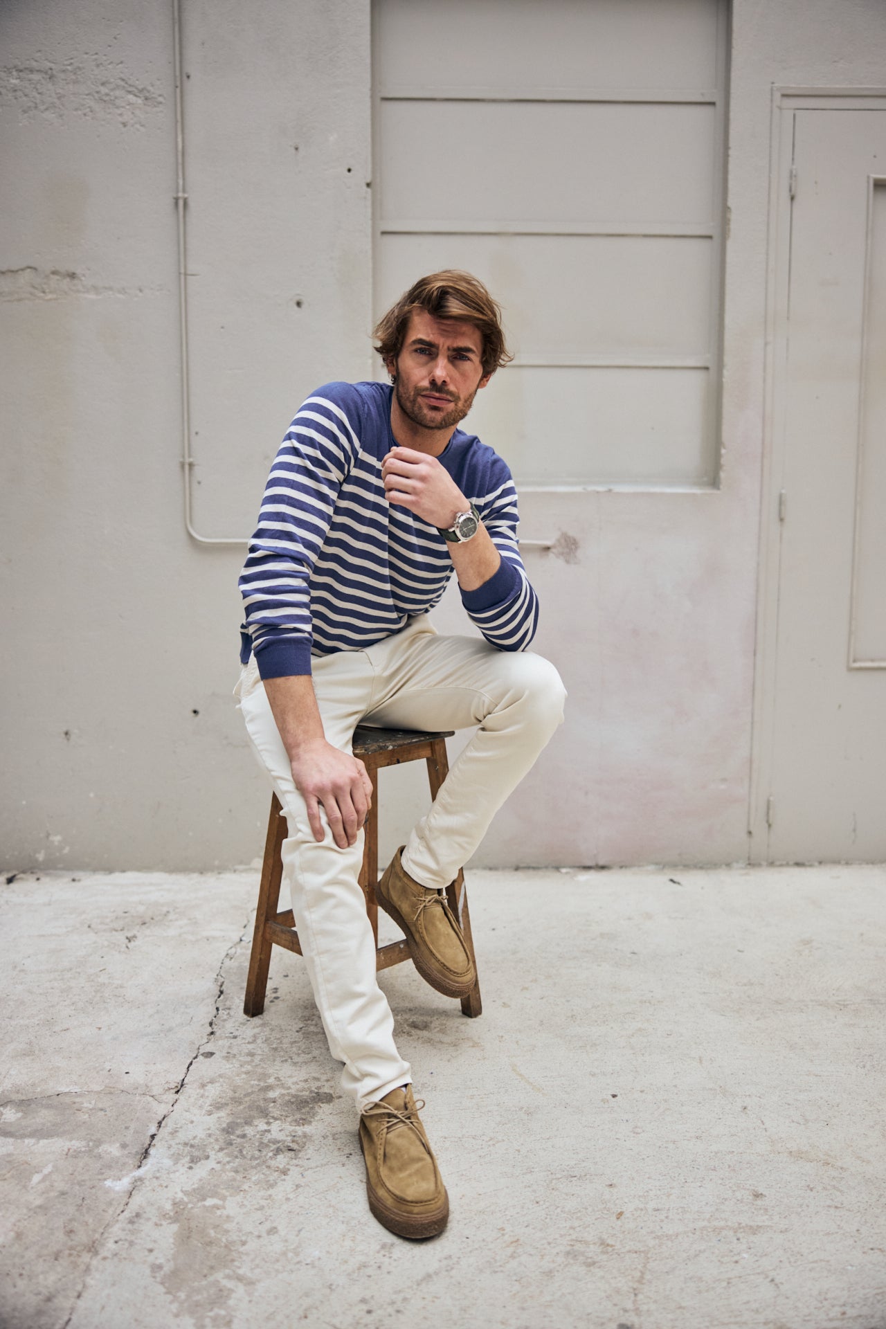 

Pullover mit Rundhalsausschnitt Mann Sonny Argos vintage indigo | Freeman T. Porter