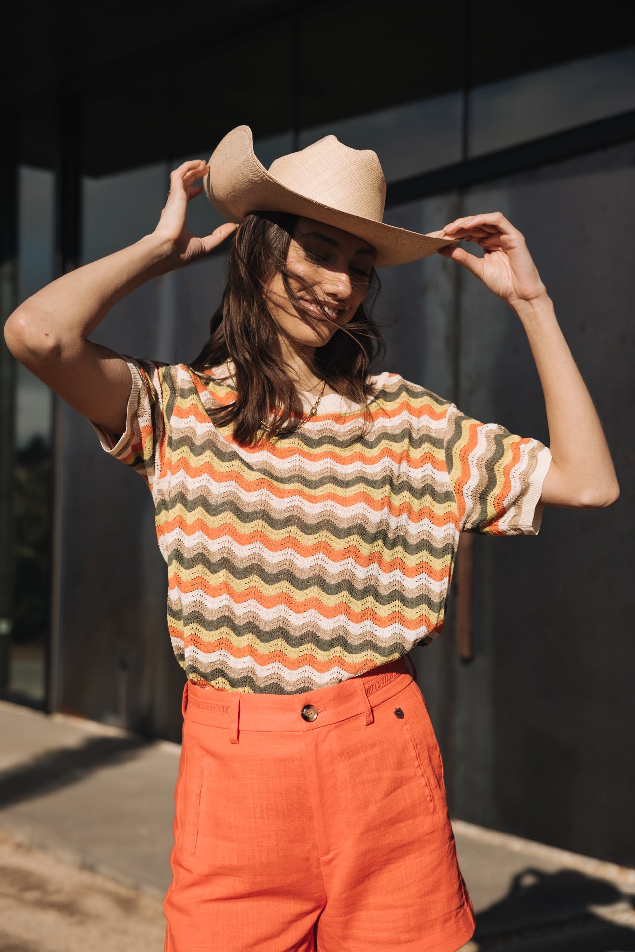 

Crochet T-shirt Woman Pelona Wavy green | Freeman T. Porter