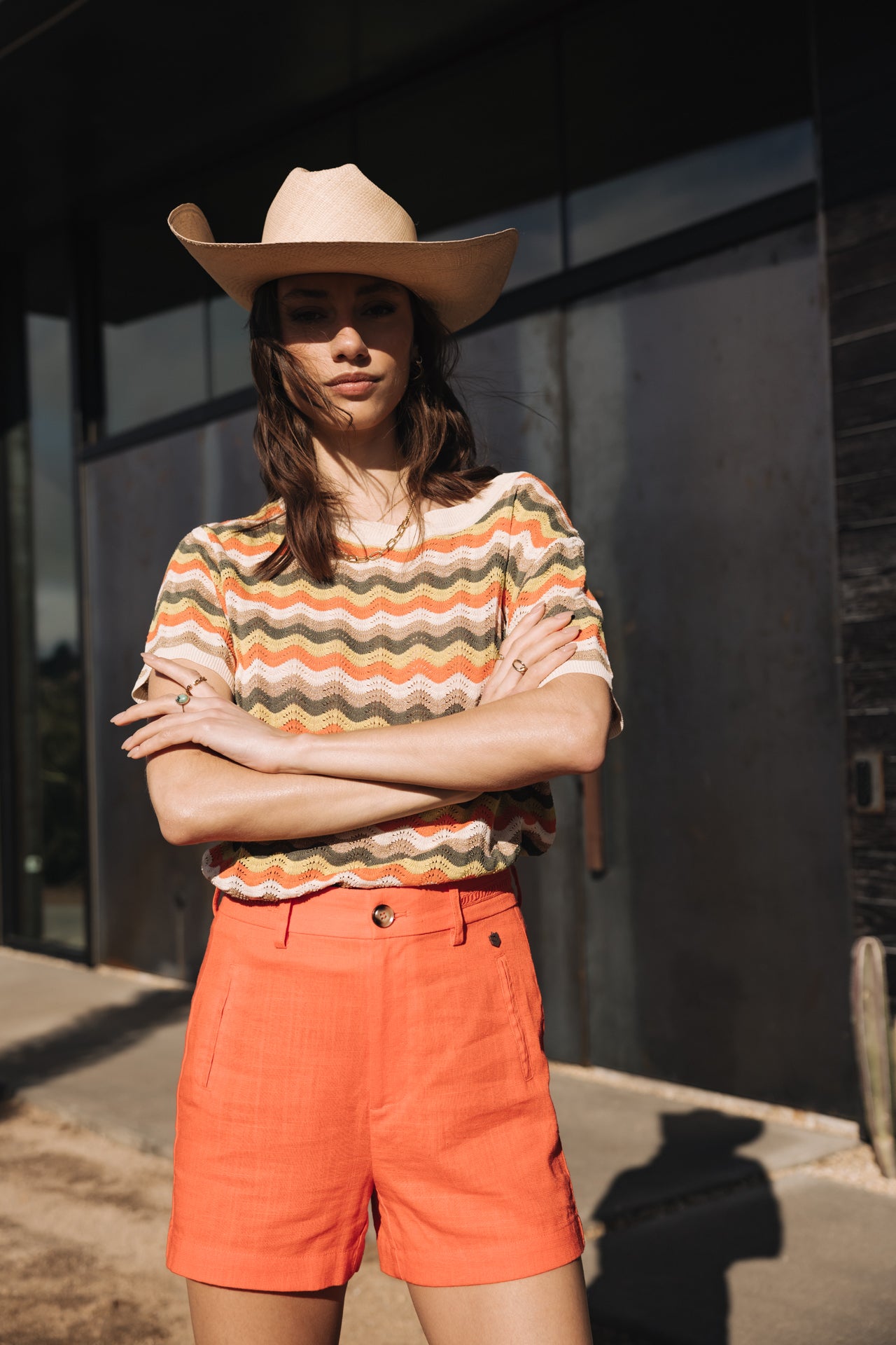 

Crochet T-shirt Woman Pelona Wavy green | Freeman T. Porter
