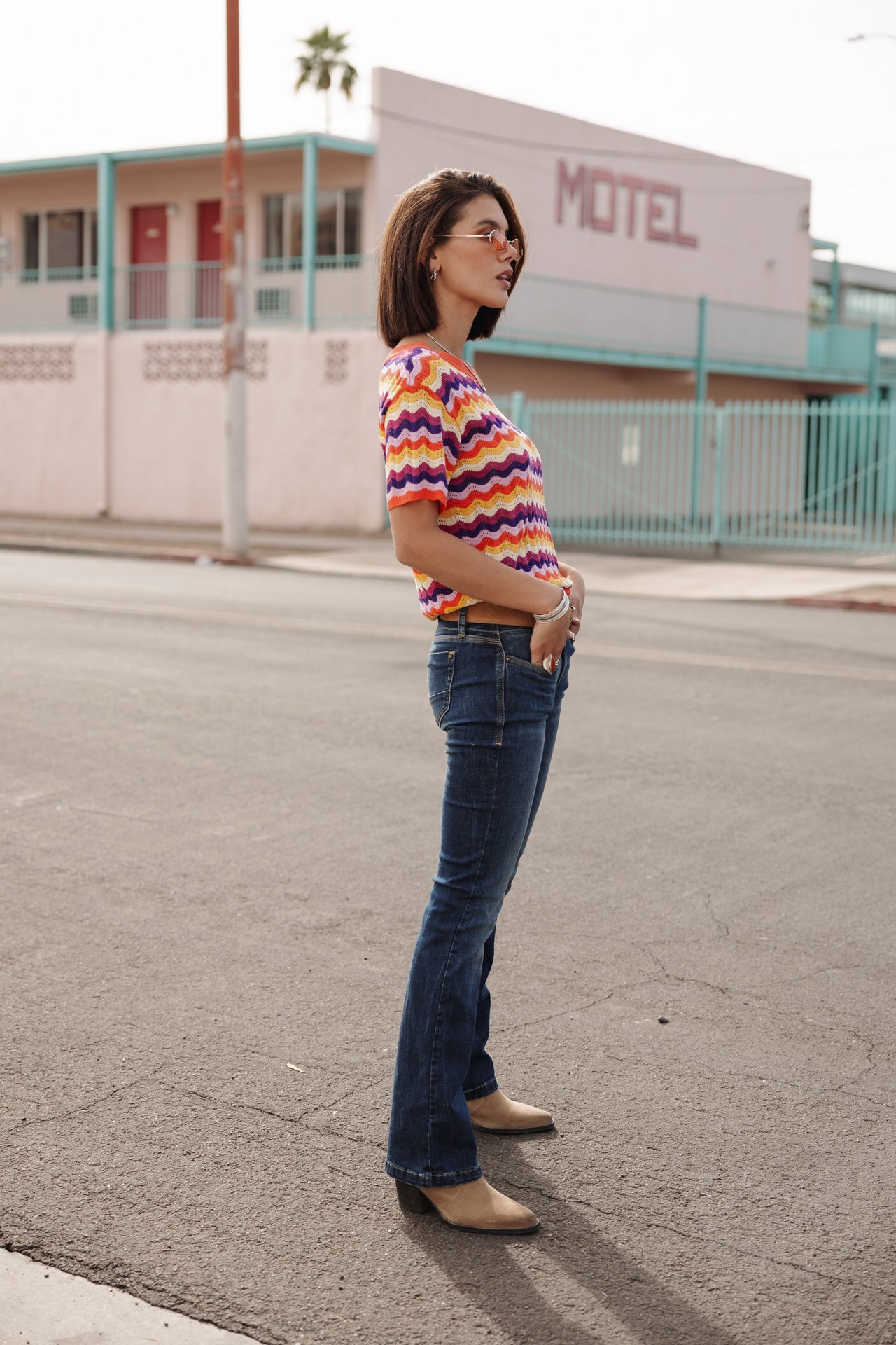 

T-shirt crochet Femme Pelona Wavy tigerlily | Freeman T. Porter