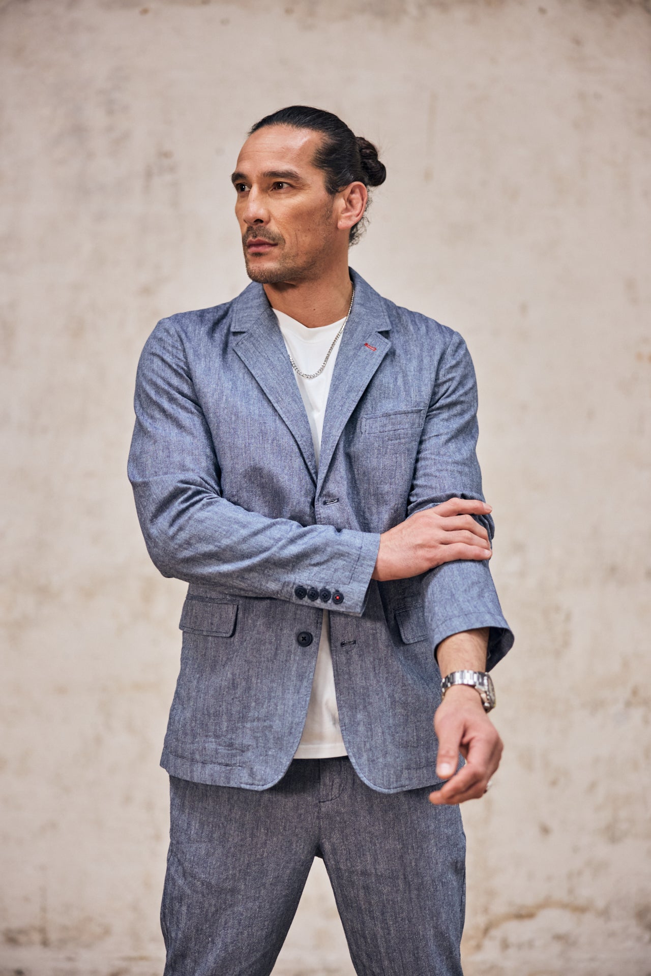 

Slim-fit blazer Men Tomass Chevron ensign blue | Freeman T. Porter