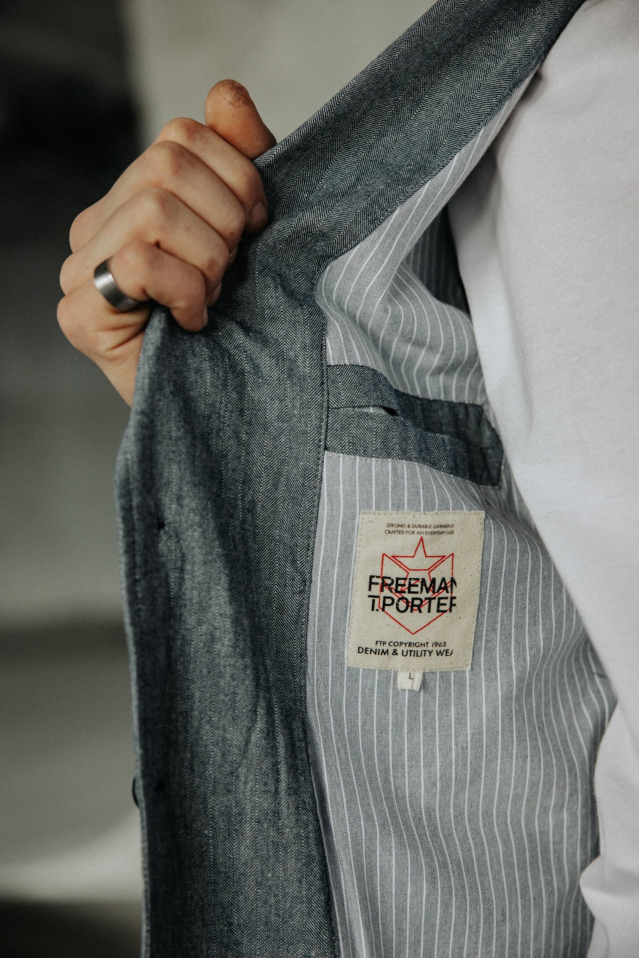 

Blazer cintré Homme Tomass Chevron ensign blue | Freeman T. Porter