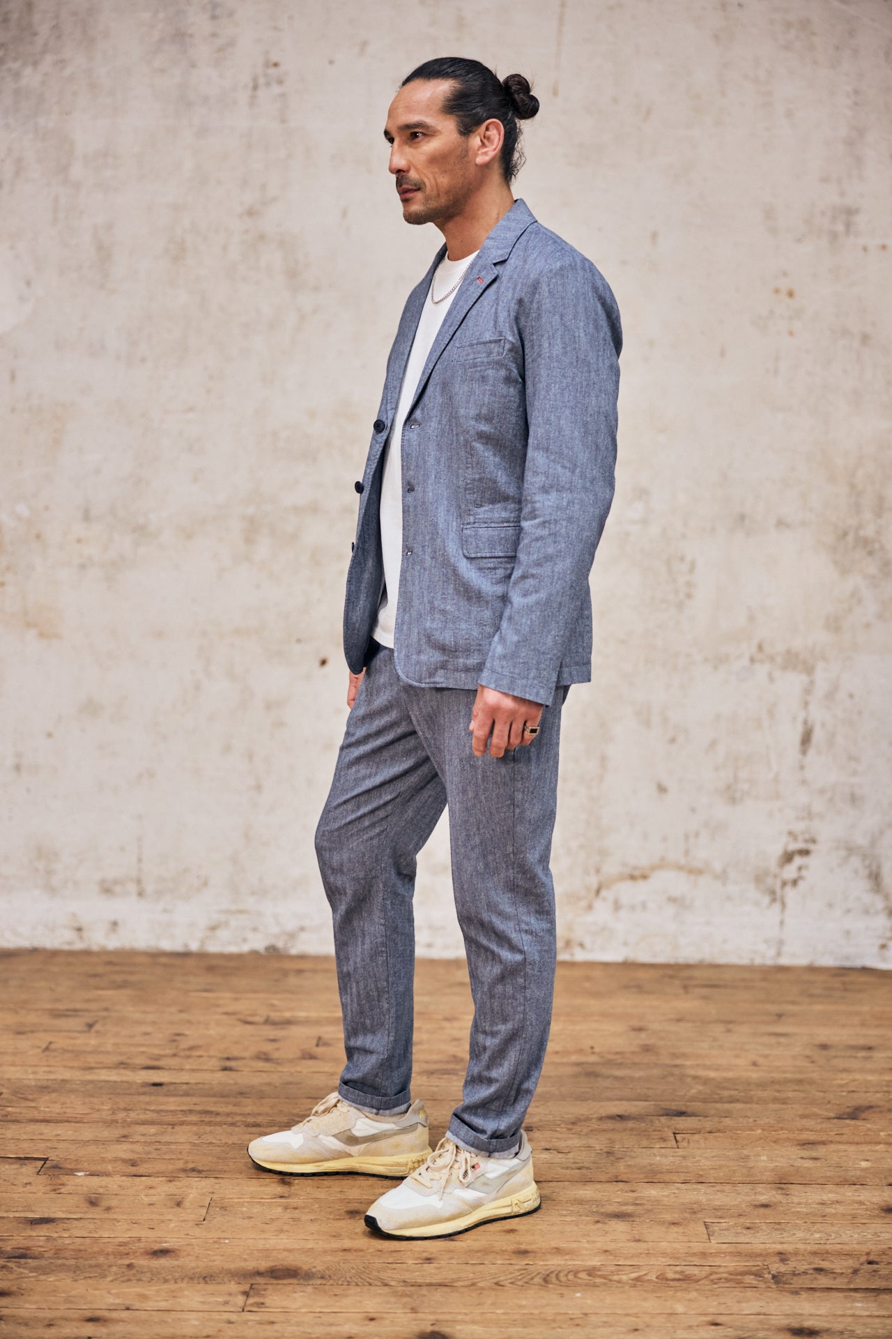 

Slim-fit blazer Men Tomass Chevron ensign blue | Freeman T. Porter