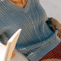 

Openwork sweater Woman Persiana Color Used vintage blue | Freeman T. Porter