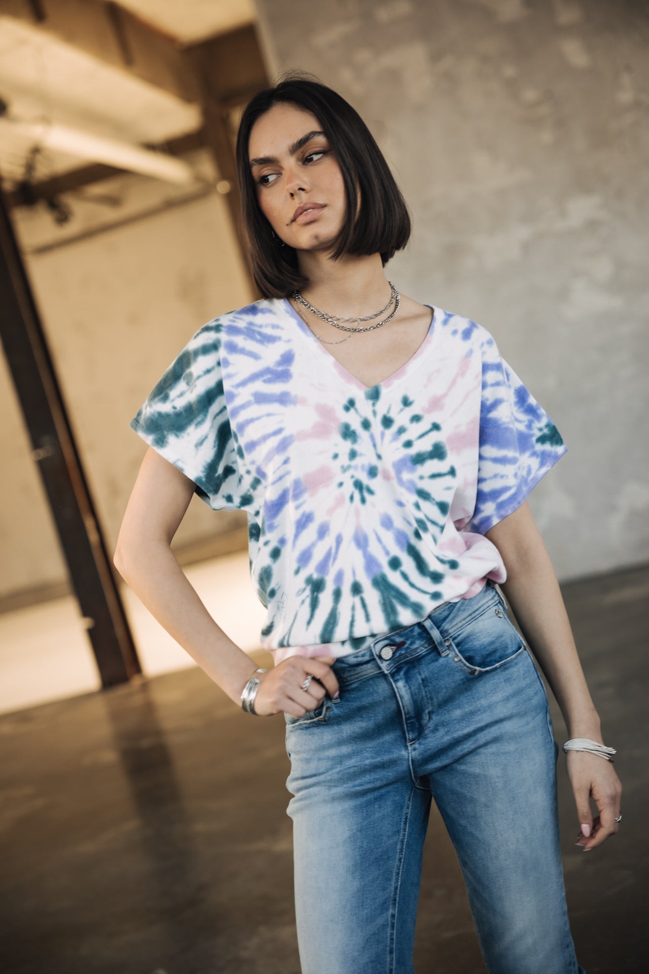 

T-shirt tie & dye Femme Philia Snail pink | Freeman T. Porter