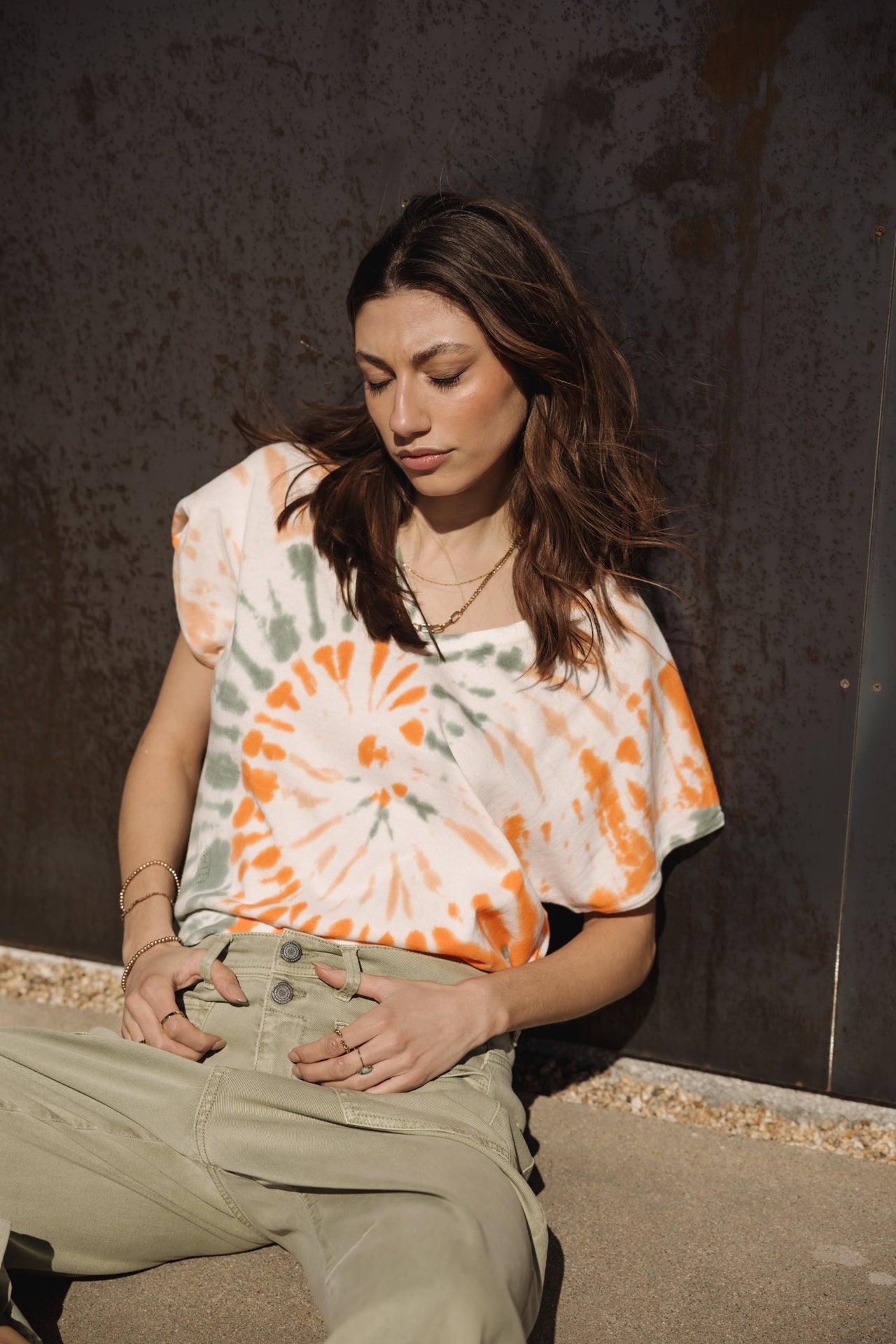 

Tie & Dye T-Shirt Frau Philia Snail orange | Freeman T. Porter