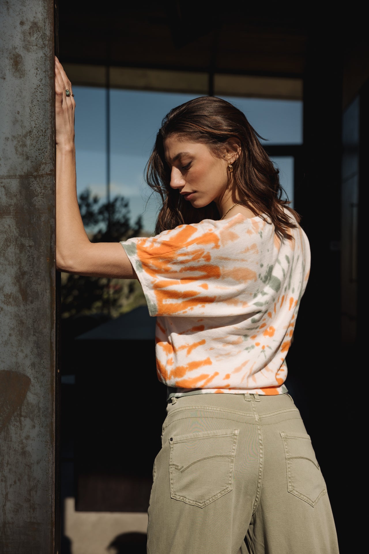

Tie & Dye T-Shirt Frau Philia Snail orange | Freeman T. Porter