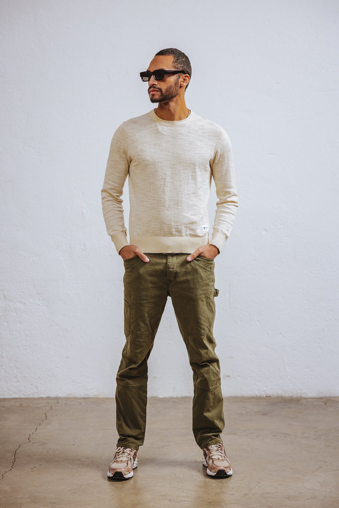 

Pull col rond Homme Solino Sluby light gray | Freeman T. Porter