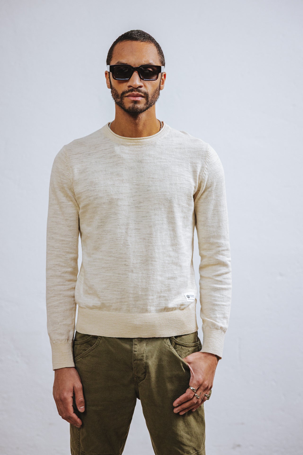 

Pull col rond Homme Solino Sluby light gray | Freeman T. Porter