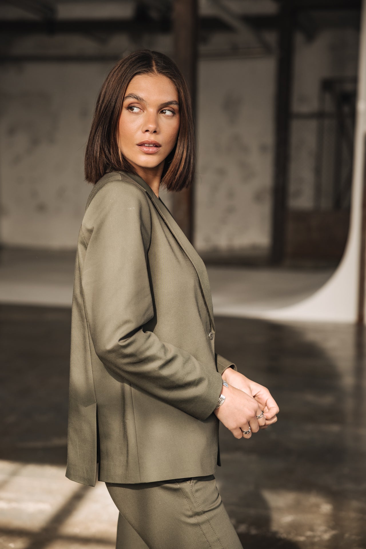 

Blazer droit Femme Bernie Polyneo Light four leaf clover | Freeman T. Porter