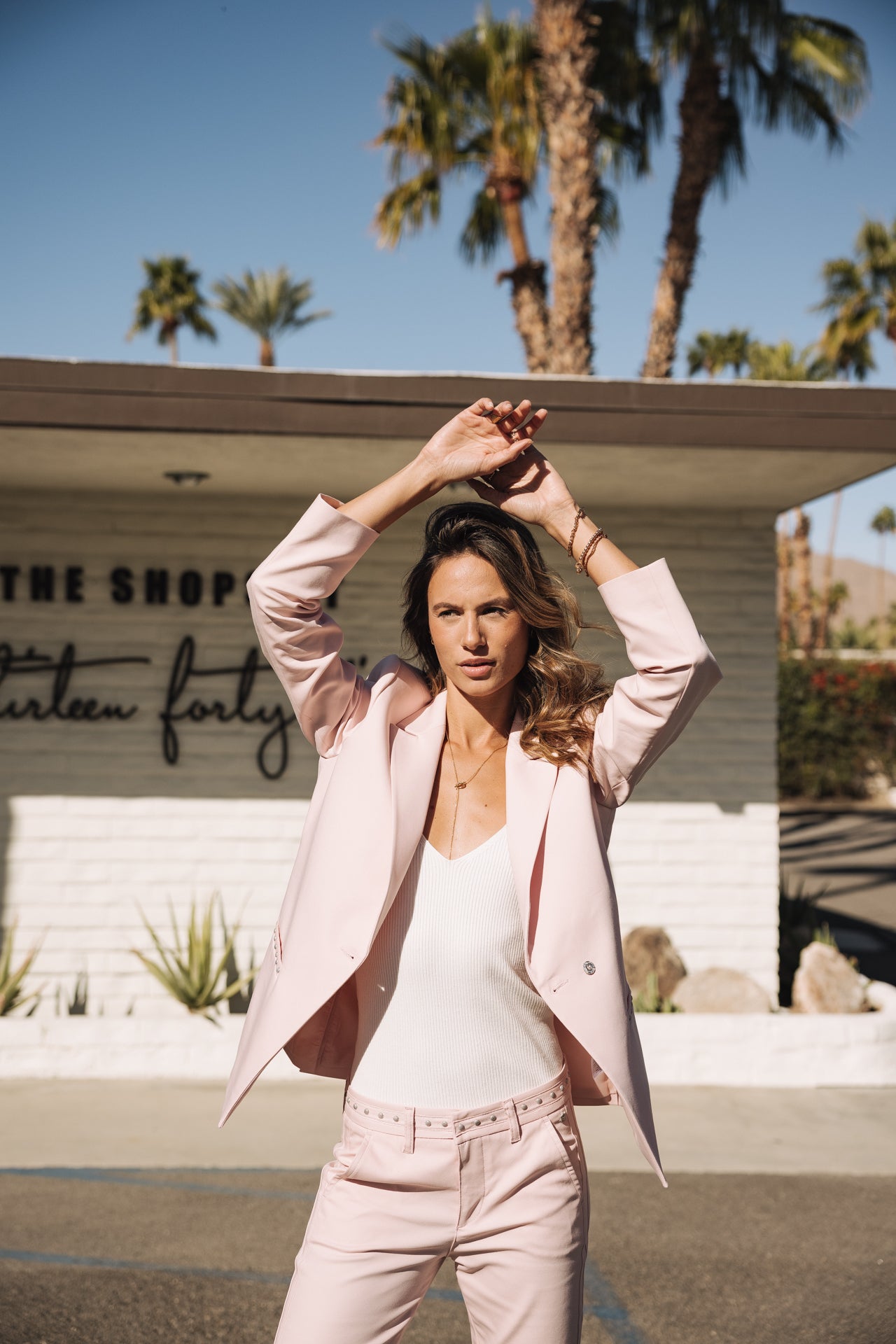 

Straight blazer Woman Bernie Polyneo Light light pink | Freeman T. Porter