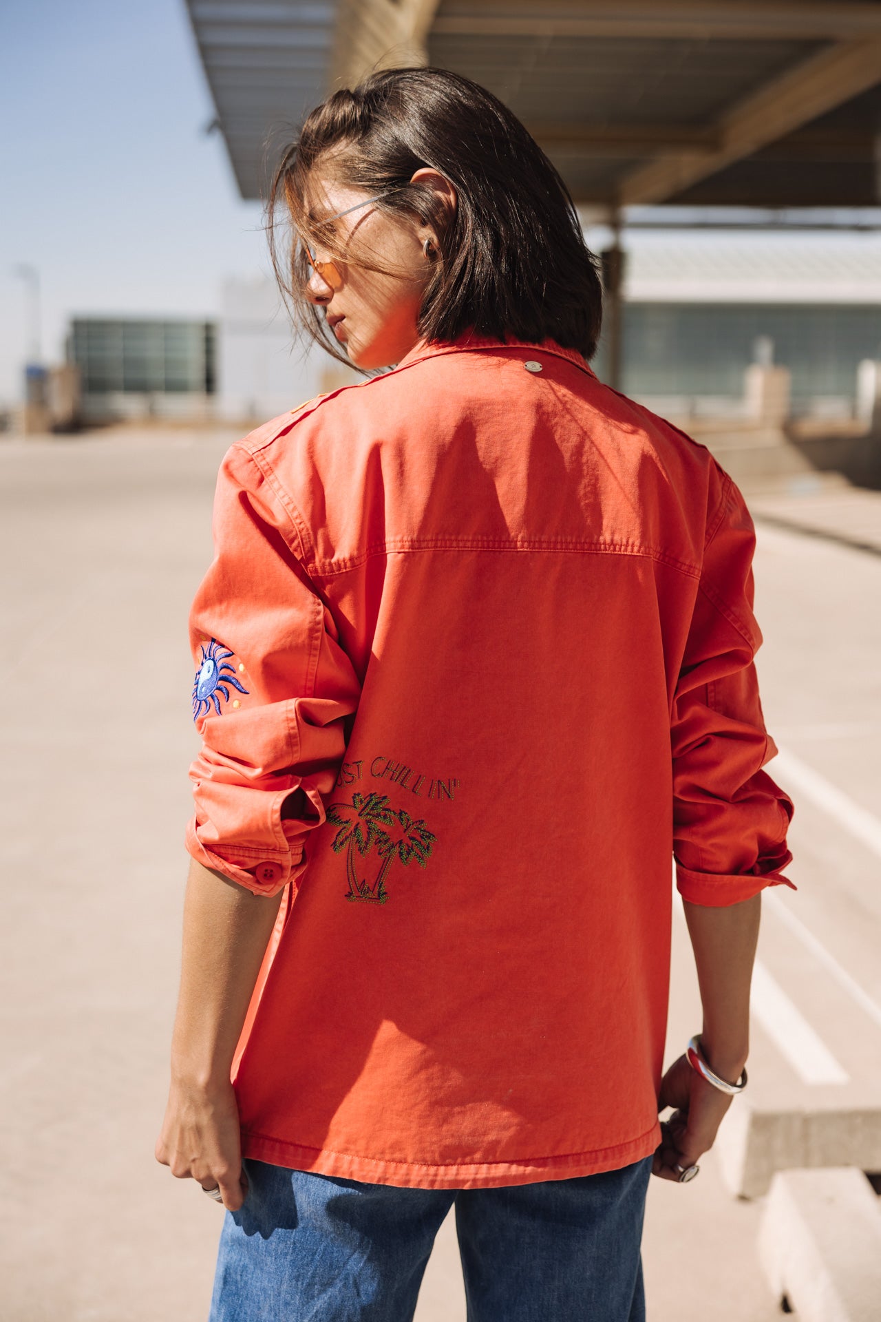 Venty Summer Patches Overshirt, cayenne Freeman Porter