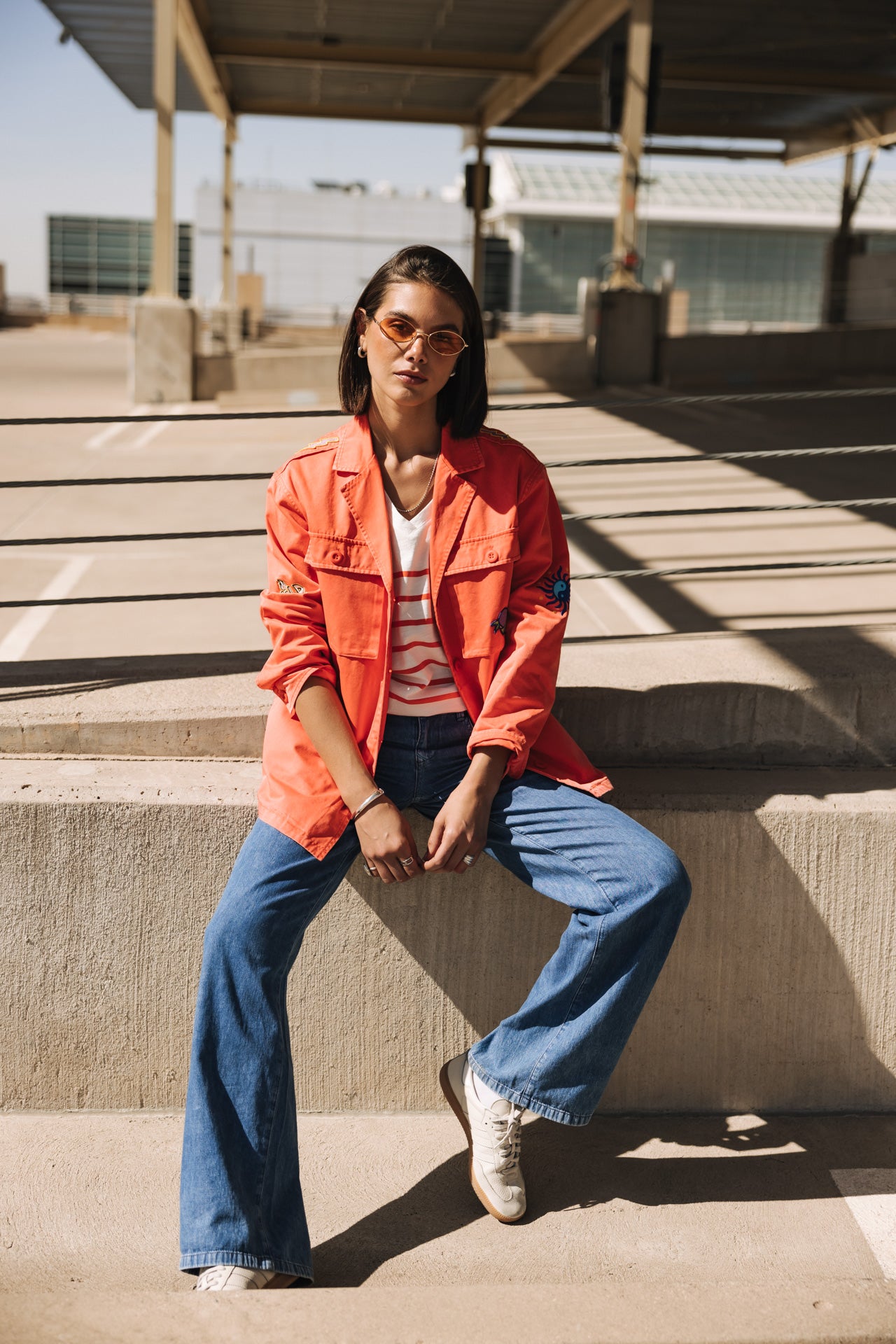 

Sobrecamisa con parches Mujer Venty Summer Patches cayenne | Freeman T. Porter