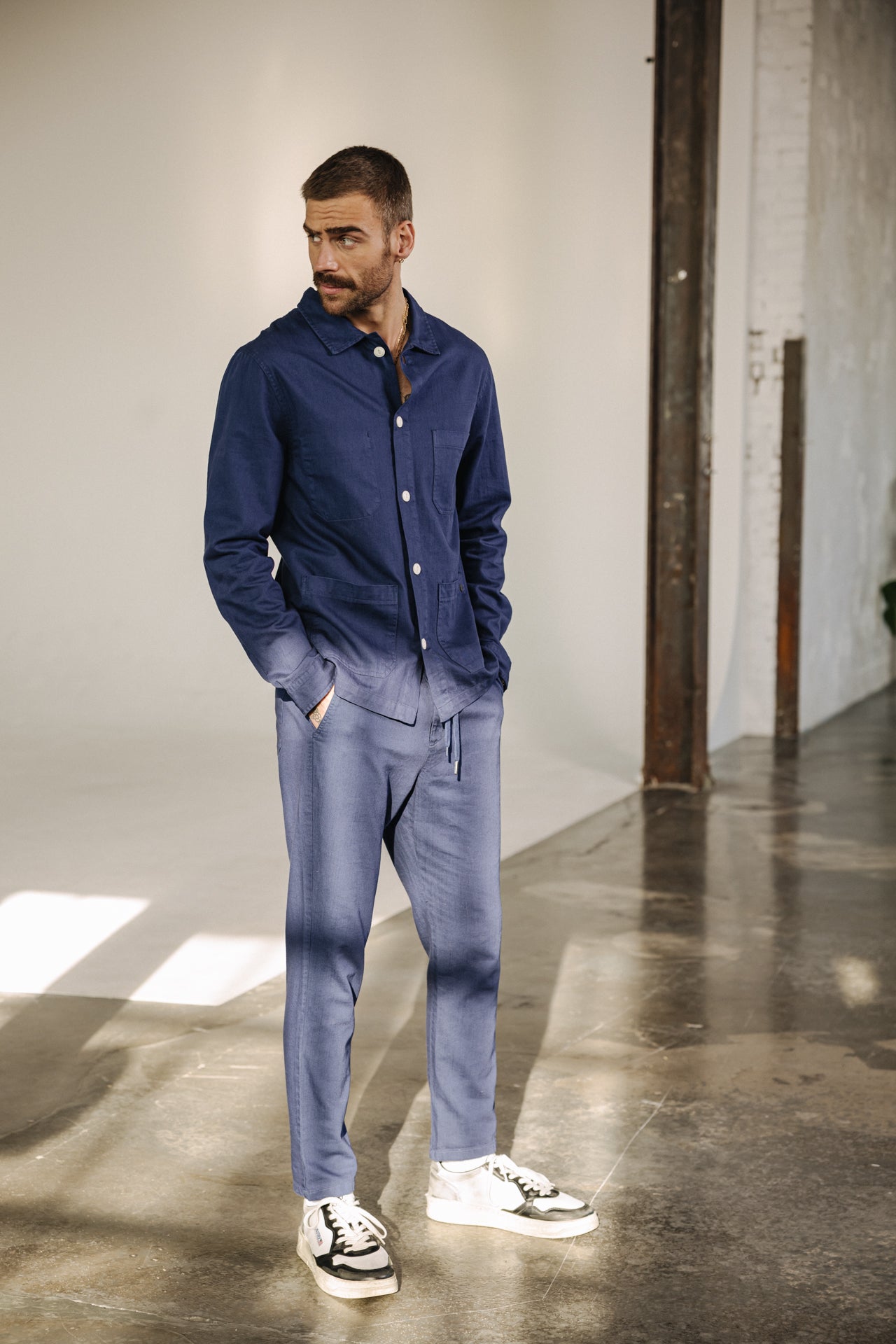 

Veste workwear Homme Barney Cot Slub blueprint | Freeman T. Porter