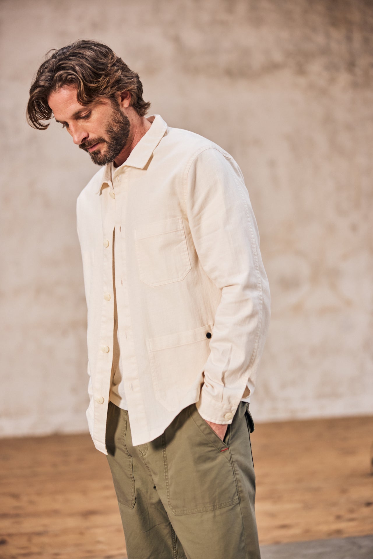 

Veste workwear Homme Barney Cot Slub light gray | Freeman T. Porter