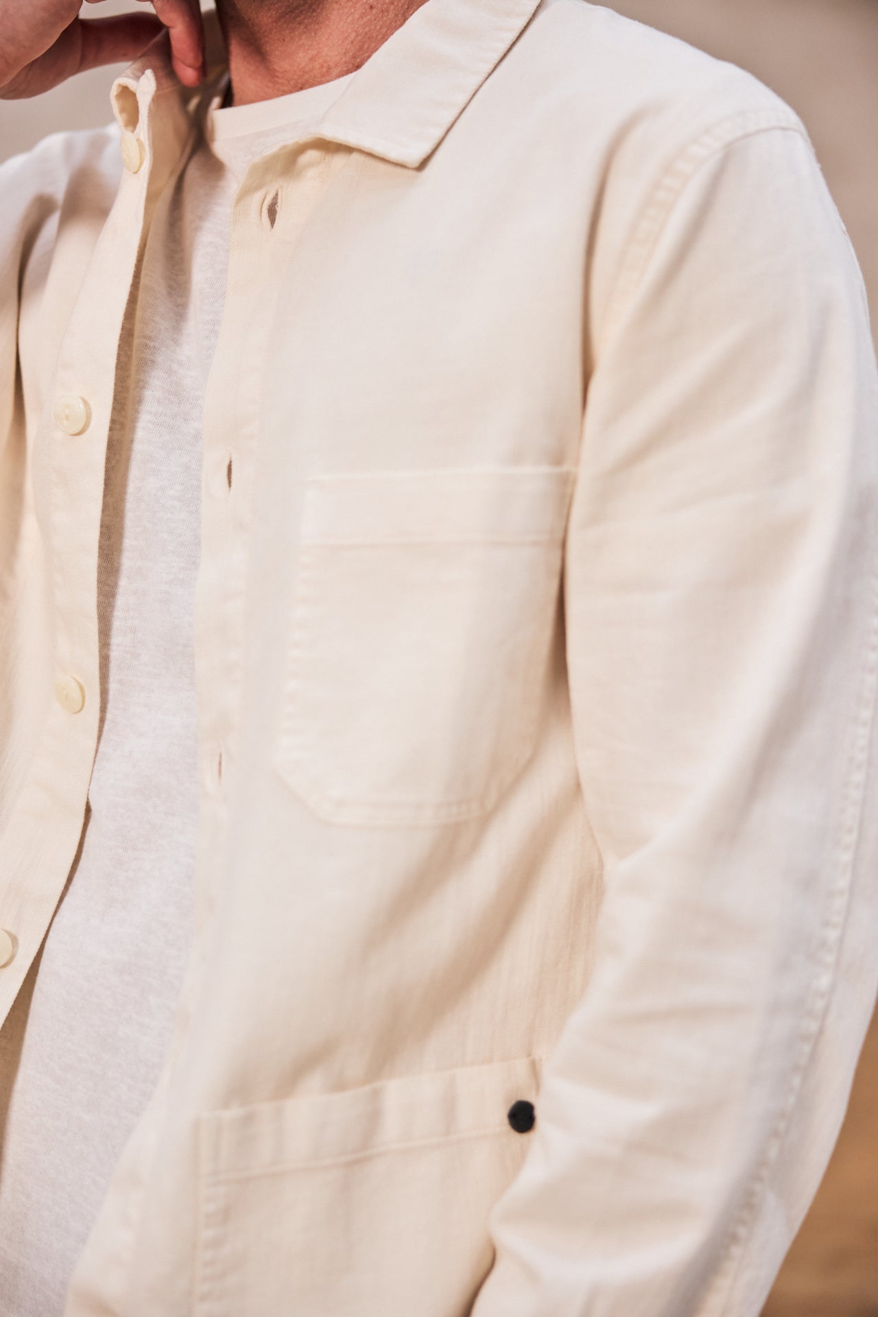 

Veste workwear Homme Barney Cot Slub light gray | Freeman T. Porter