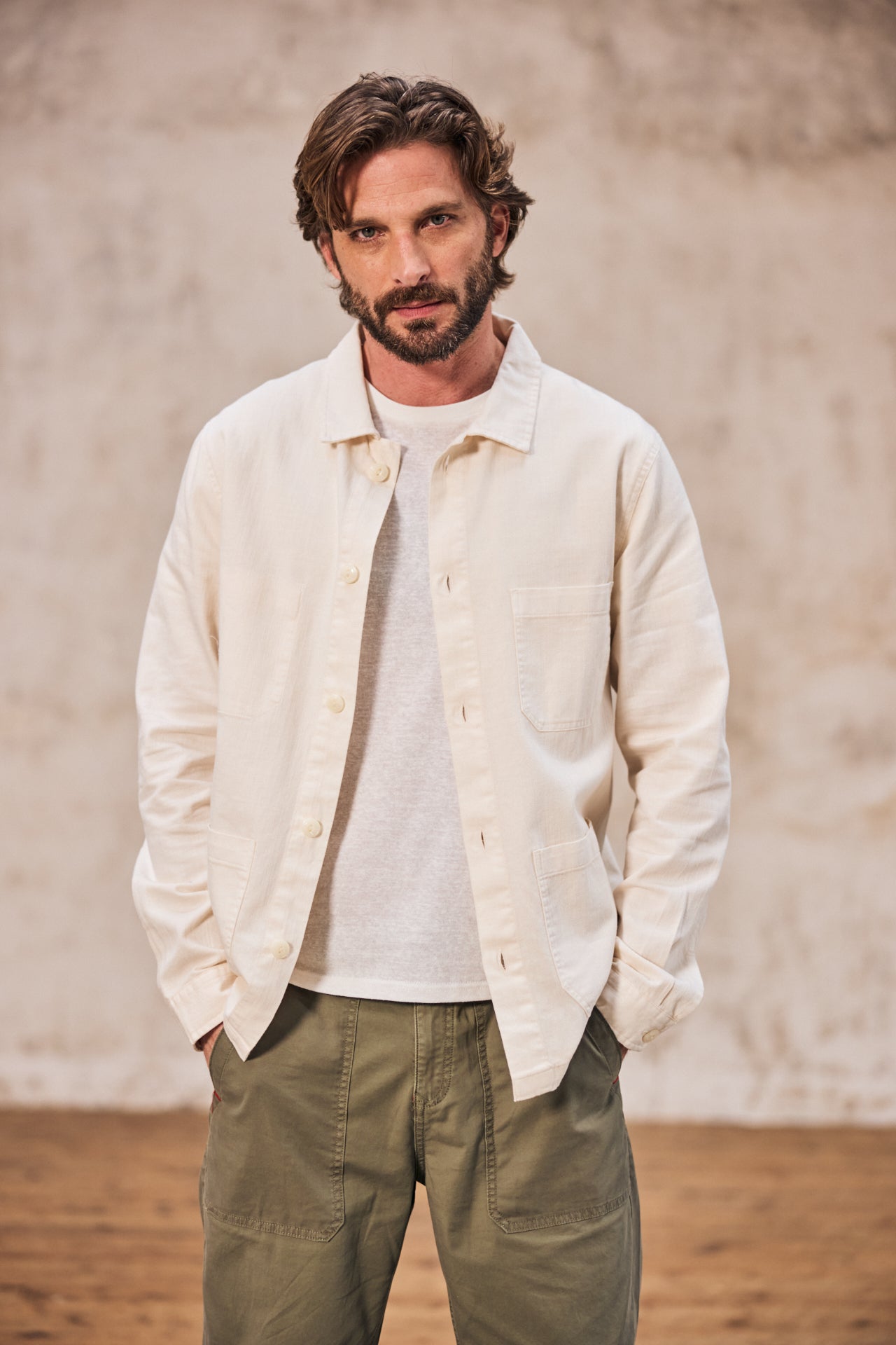 

Veste workwear Homme Barney Cot Slub light gray | Freeman T. Porter