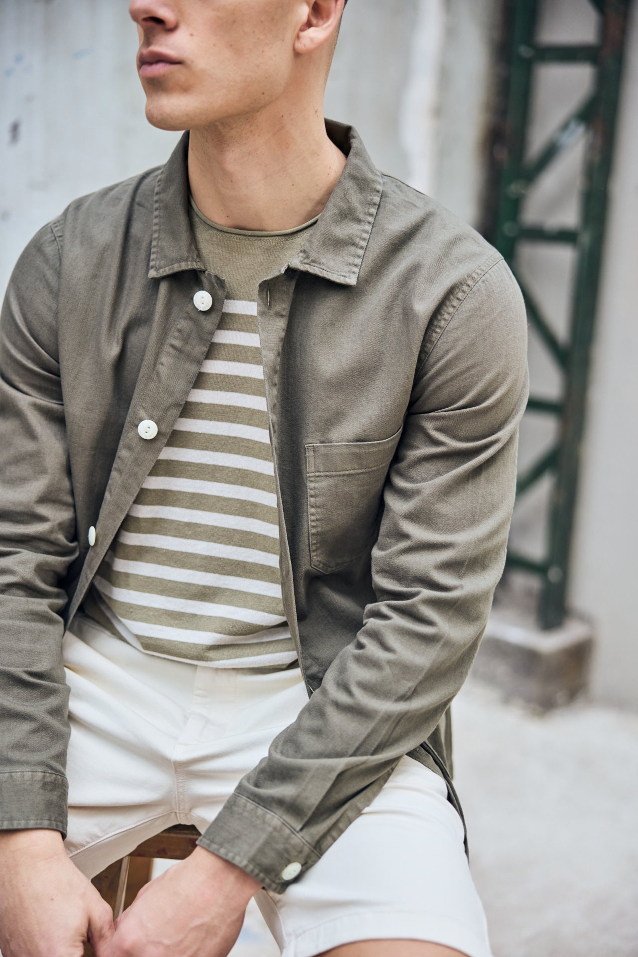

Workwear-Jacke Mann Barney Cot Slub deep lichen green | Freeman T. Porter