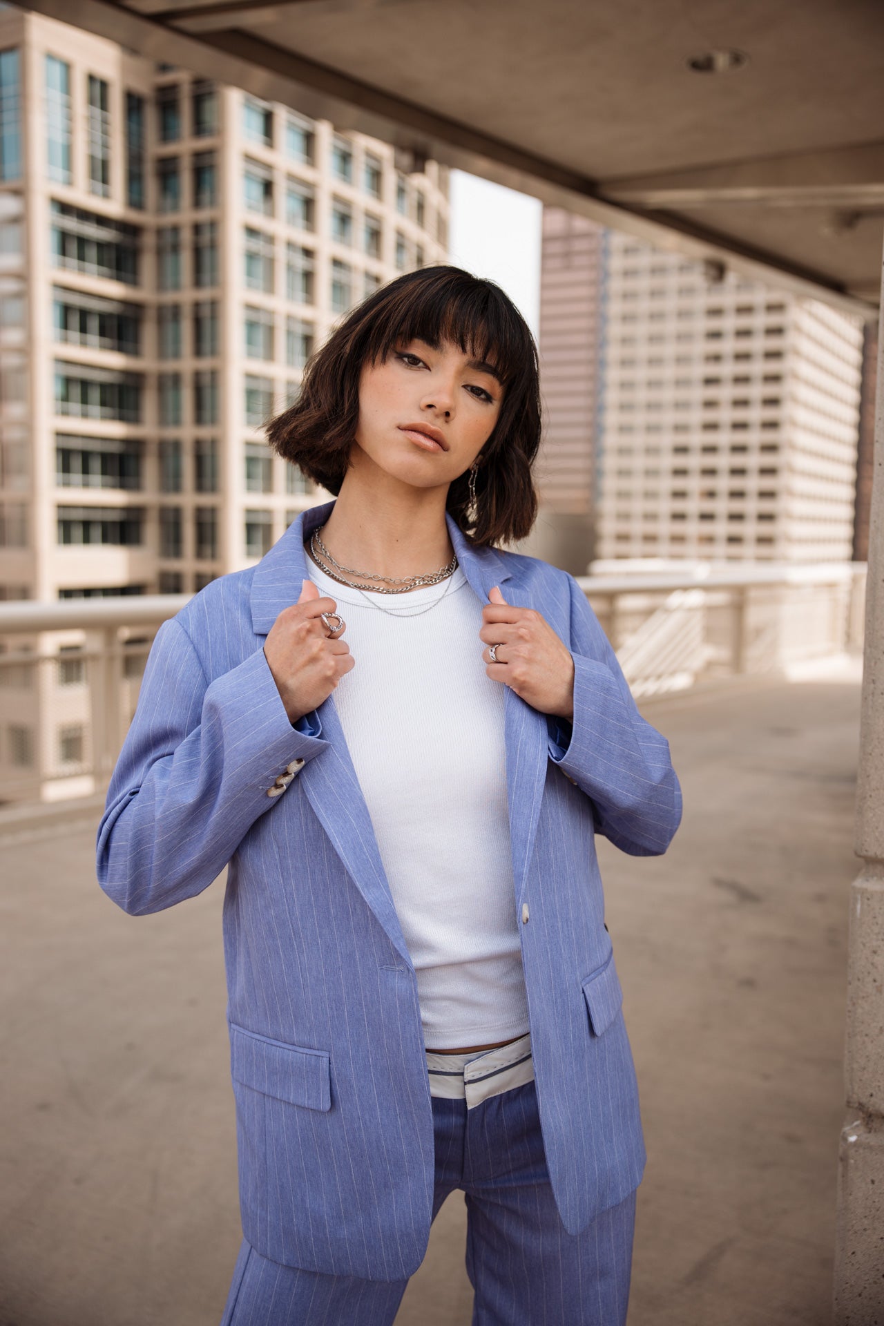 

Oversized blazer jacket Woman Maria Cairo jacaranda | Freeman T. Porter