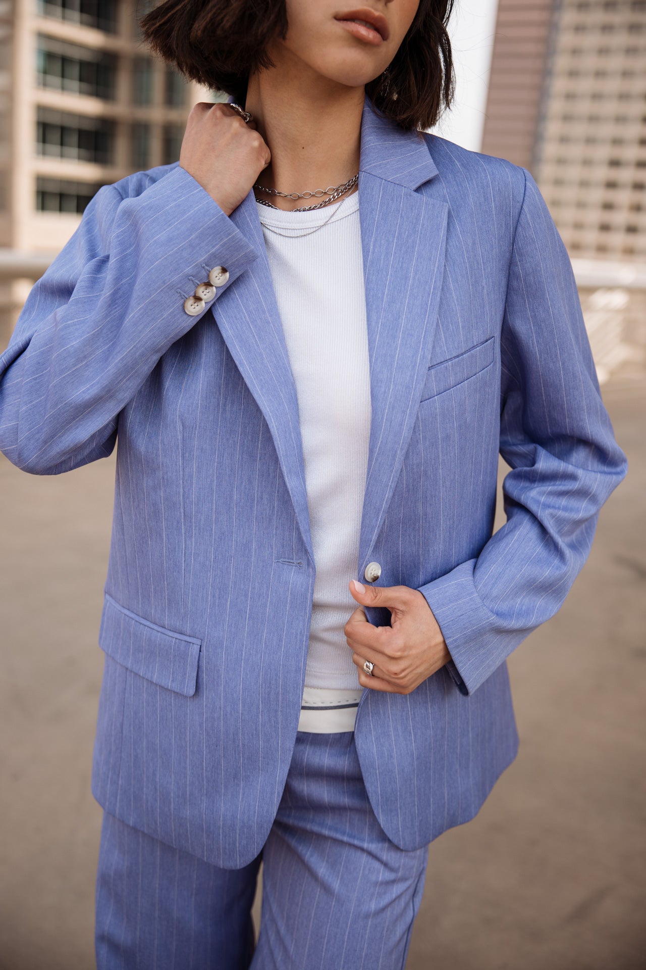 

Oversized blazer jacket Woman Maria Cairo jacaranda | Freeman T. Porter