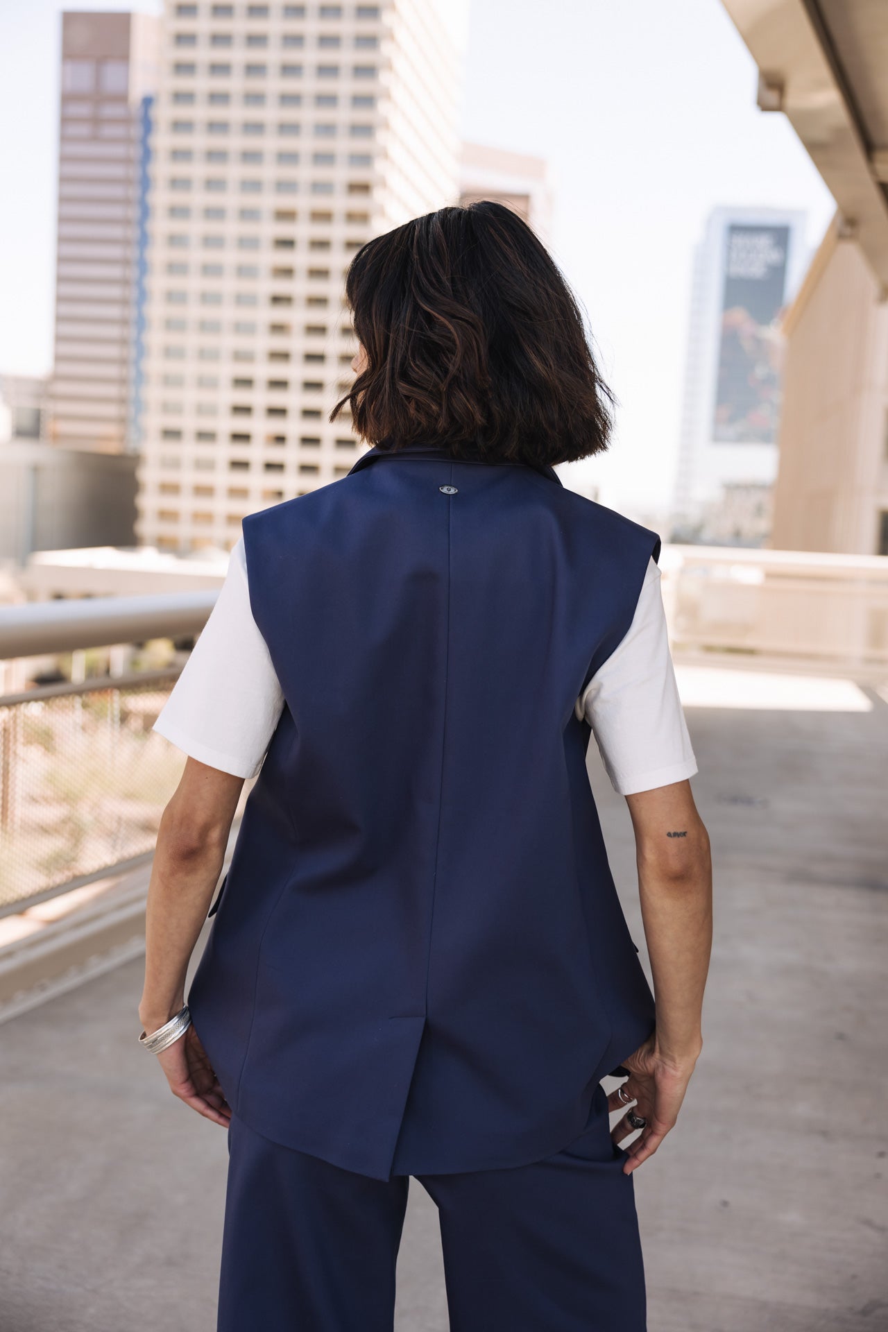 
              

Sleeveless blazer Woman Sandra Polyneo Light indigo | Freeman T. Porter
            