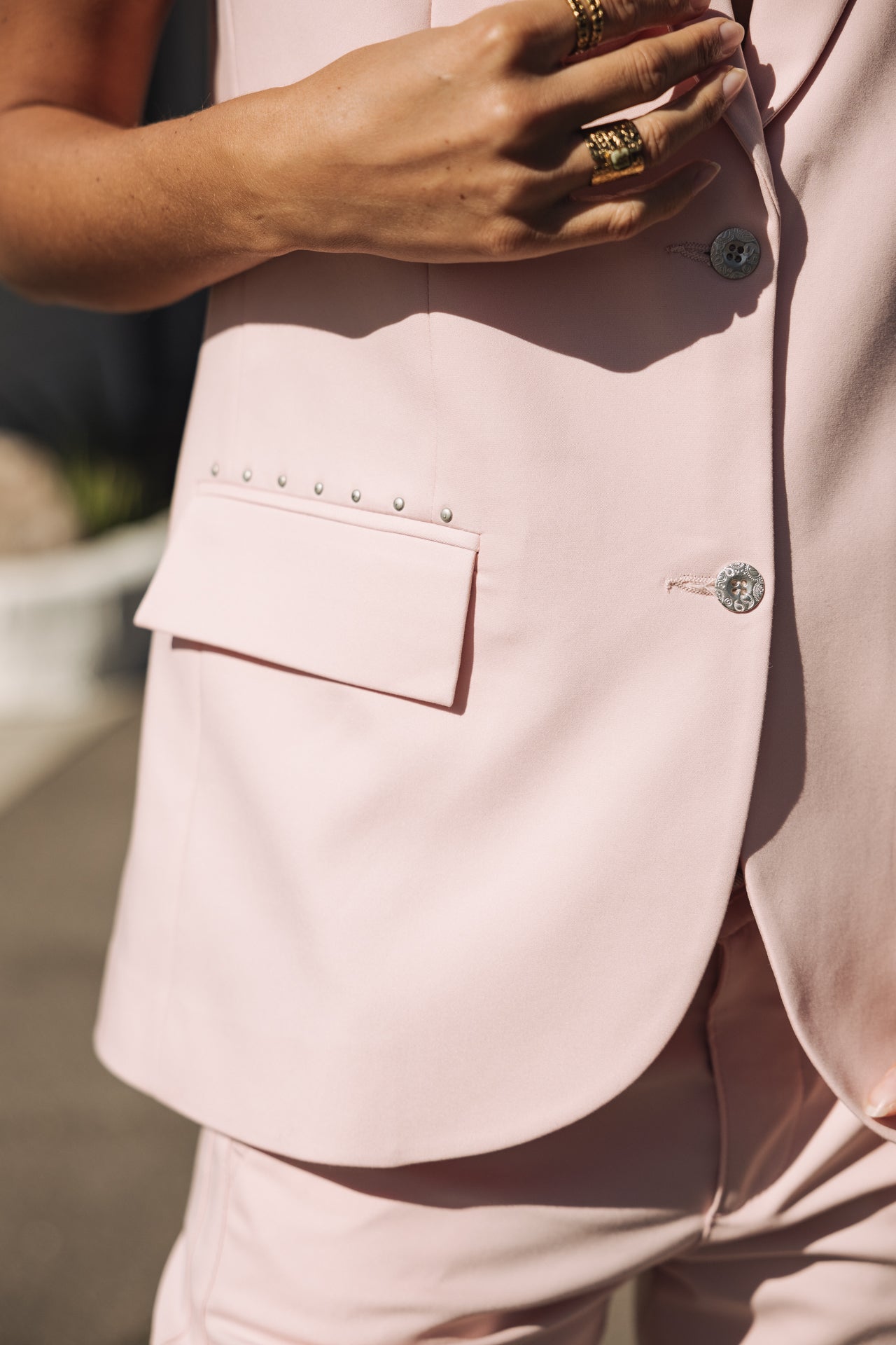 

Blazer sin mangas Mujer Sandra Polyneo Light light pink | Freeman T. Porter