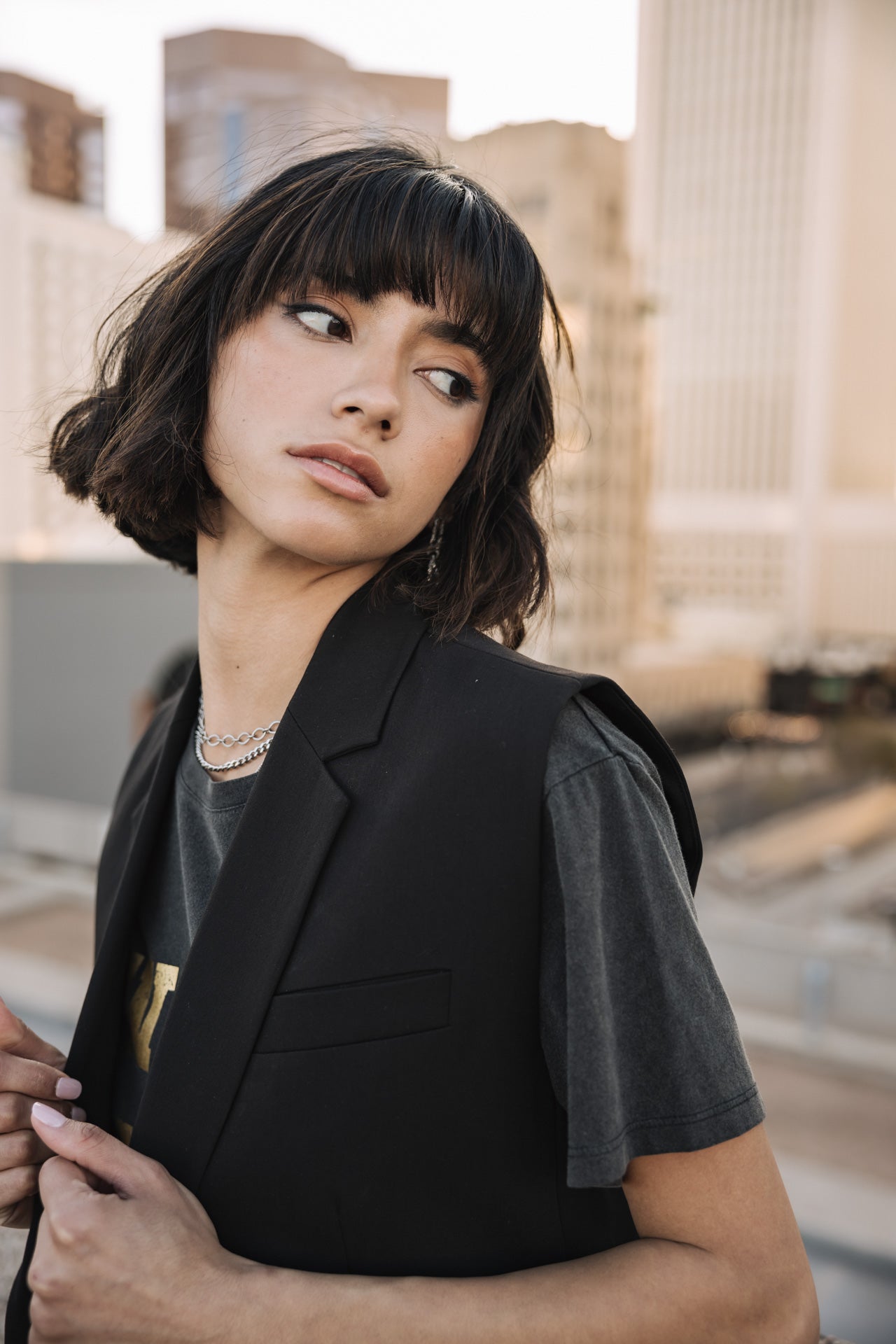 

Sleeveless blazer Woman Sandra Polyneo black | Freeman T. Porter