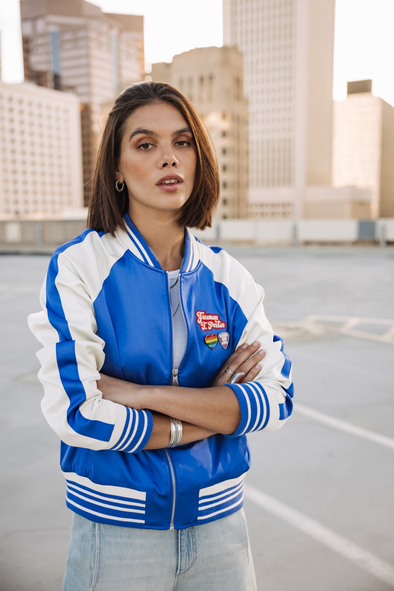 

Bomber jacket Woman Viviane dazzling blue | Freeman T. Porter