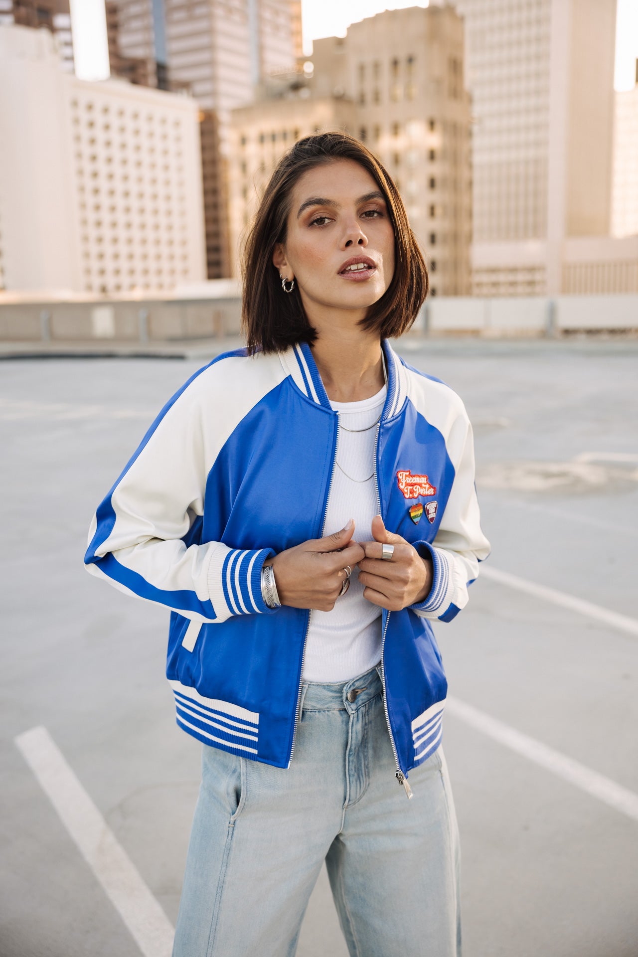 

Bomber jacket Woman Viviane dazzling blue | Freeman T. Porter
