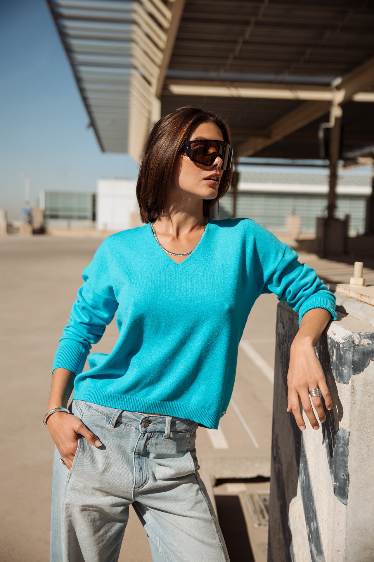   
            

Pull col V Femme Isabel Summer blue atoll | Freeman T. Porter
          