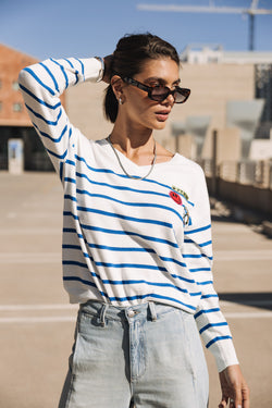 

Pull marinière Femme Isabel Stripes princess blue | Freeman T. Porter