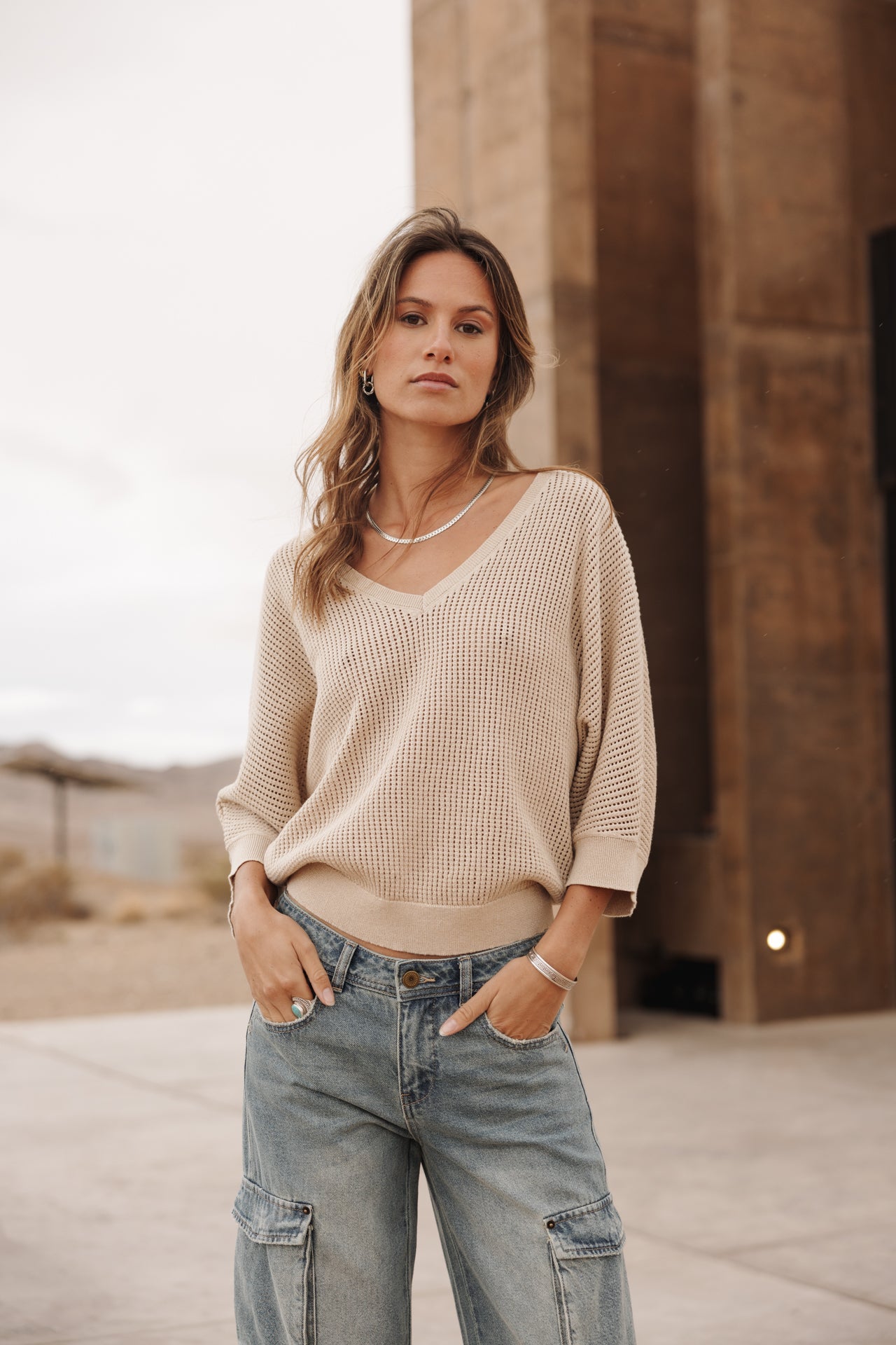 

Fishnet sweater Woman Paross gold | Freeman T. Porter