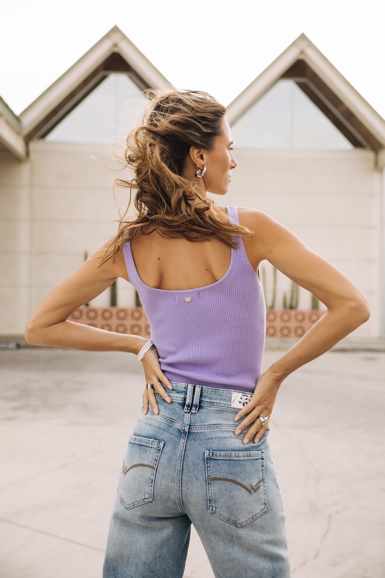 
              

Débardeur col V Femme Doriana Rib lavender | Freeman T. Porter
            