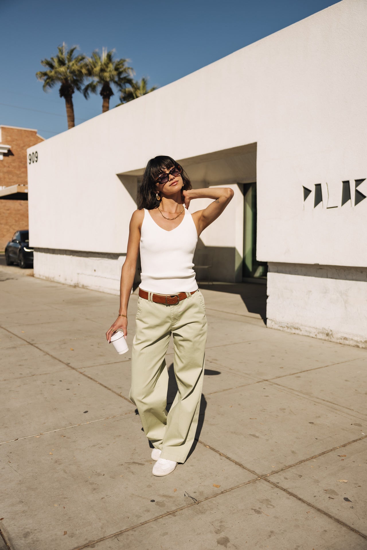 

V-neck tank top Woman Doriana Rib off white | Freeman T. Porter