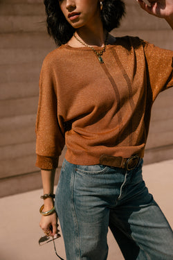 

Pointelle-Pullover Damen Philo light brown | Freeman T. Porter