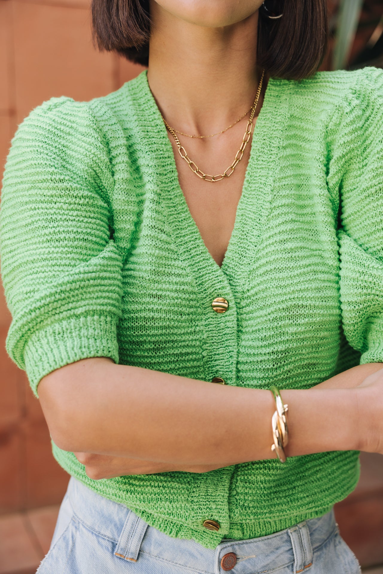 

Gilet en maille Femme Goldine spray green | Freeman T. Porter