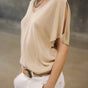 

Pullover mit freien Schultern Frau Paige Lurex light gold | Freeman T. Porter