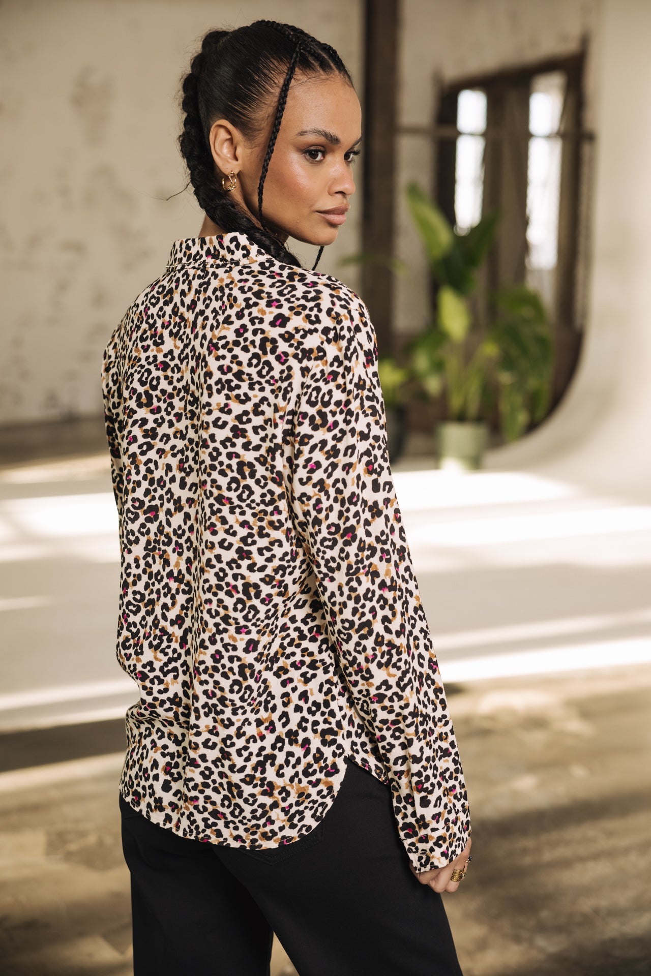 

Leopard print shirt Woman Katy Leo Sand pearled ivory | Freeman T. Porter