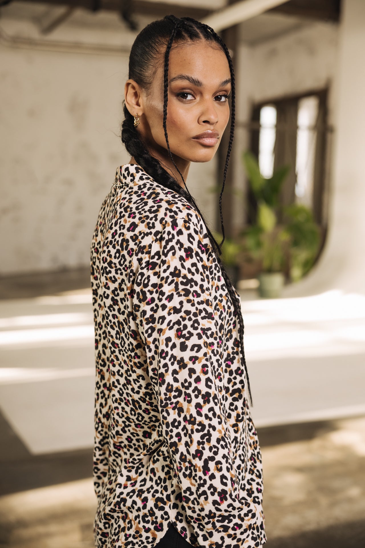 

Leopard print shirt Woman Katy Leo Sand pearled ivory | Freeman T. Porter