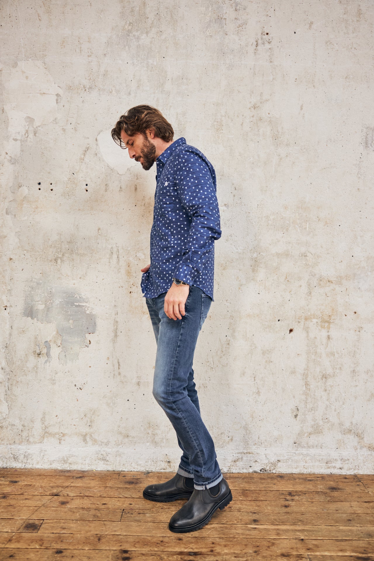 

Straight Shirt Mann Jeremiah Squared peacoat | Freeman T. Porter
