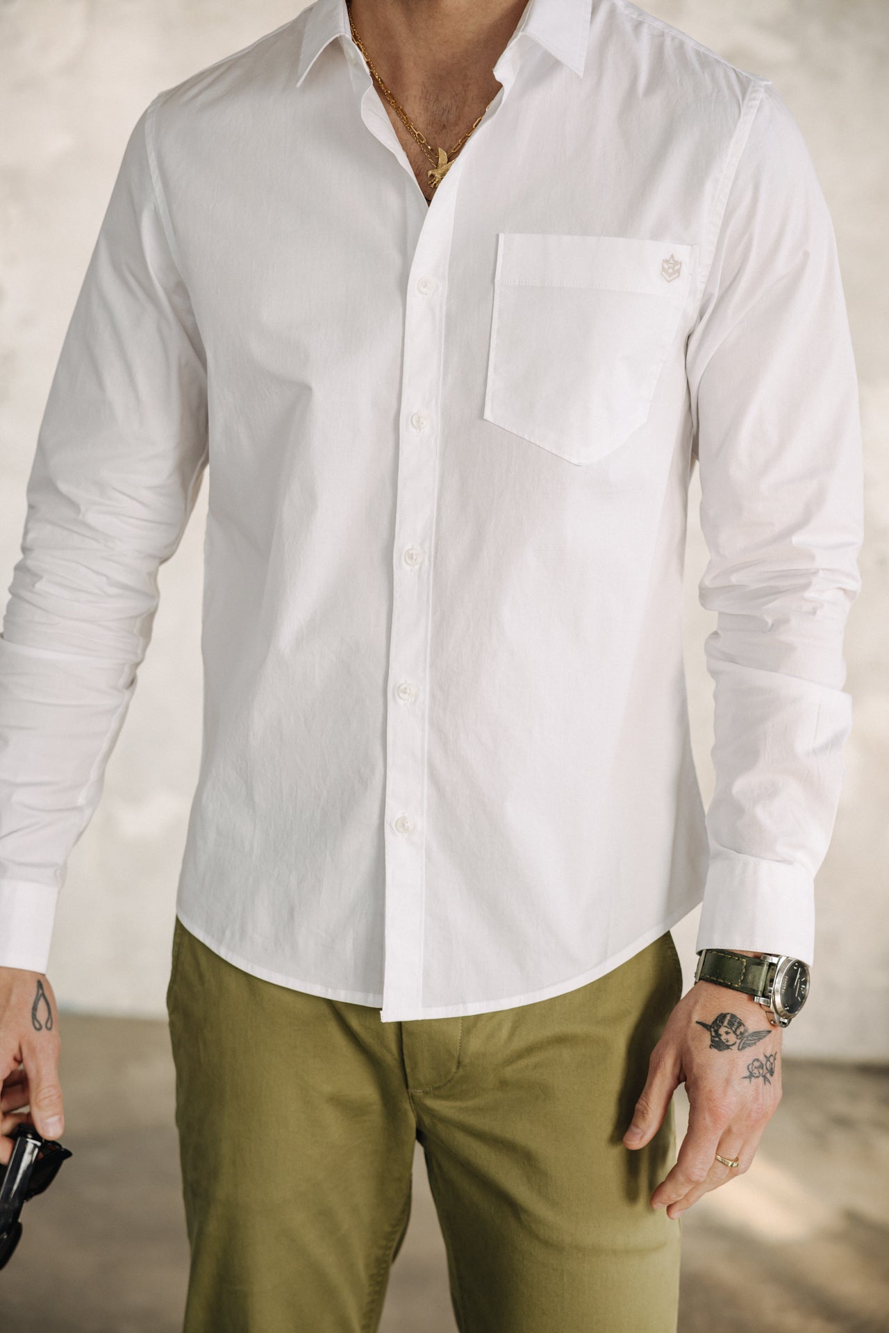 

Straight Shirt Mann Jeremiah Pop Stretch white | Freeman T. Porter