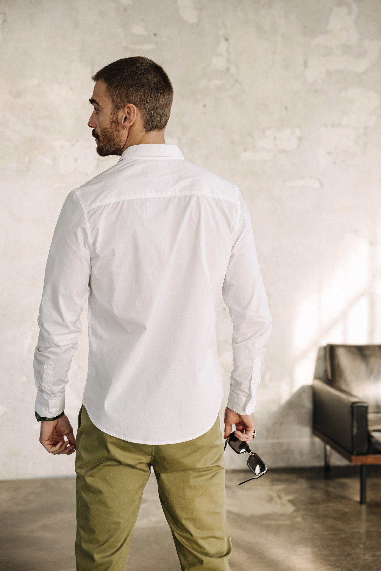 

Straight Shirt Mann Jeremiah Pop Stretch white | Freeman T. Porter
