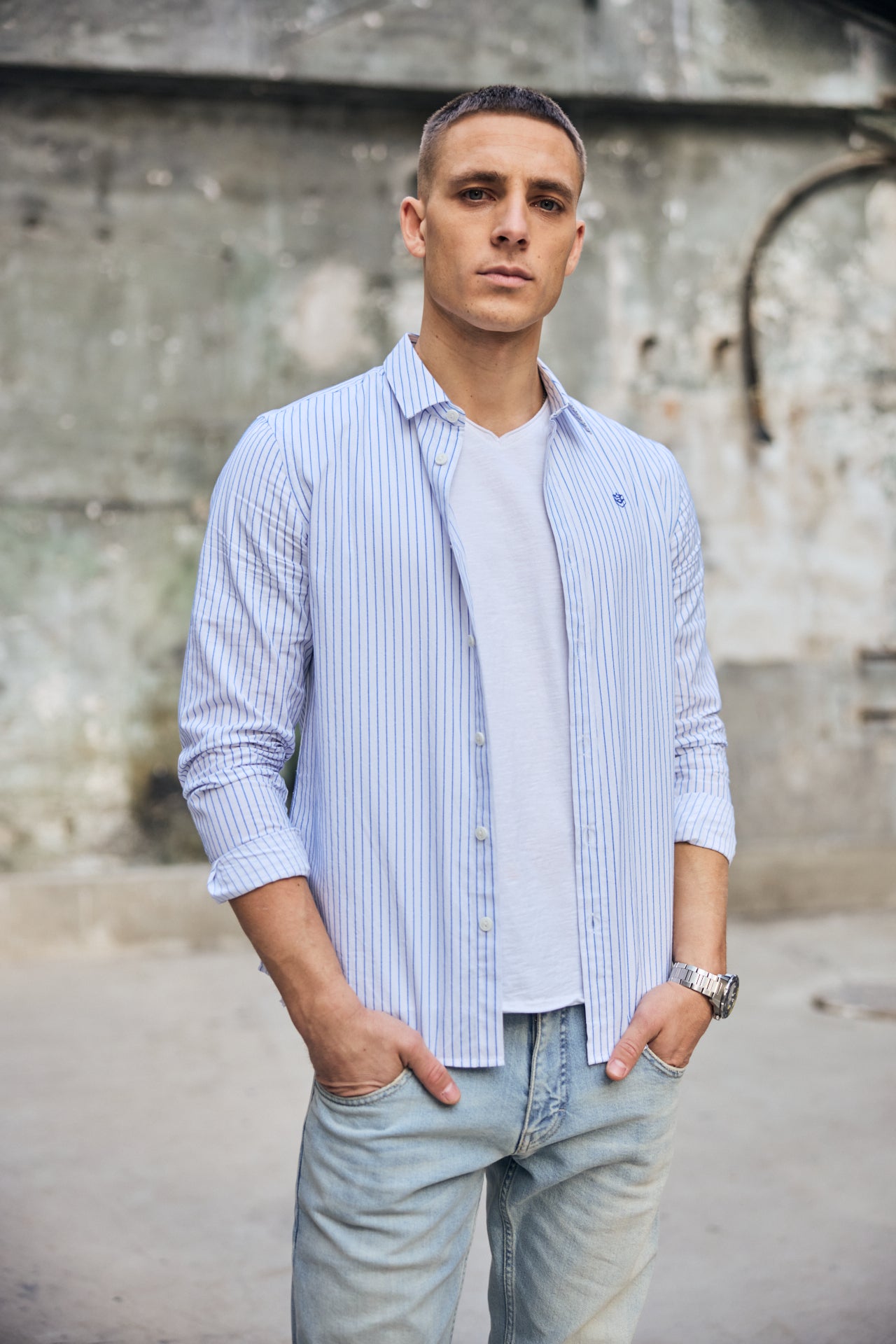 

Eng anliegendes Hemd Mann Yoris Rayo off white | Freeman T. Porter
