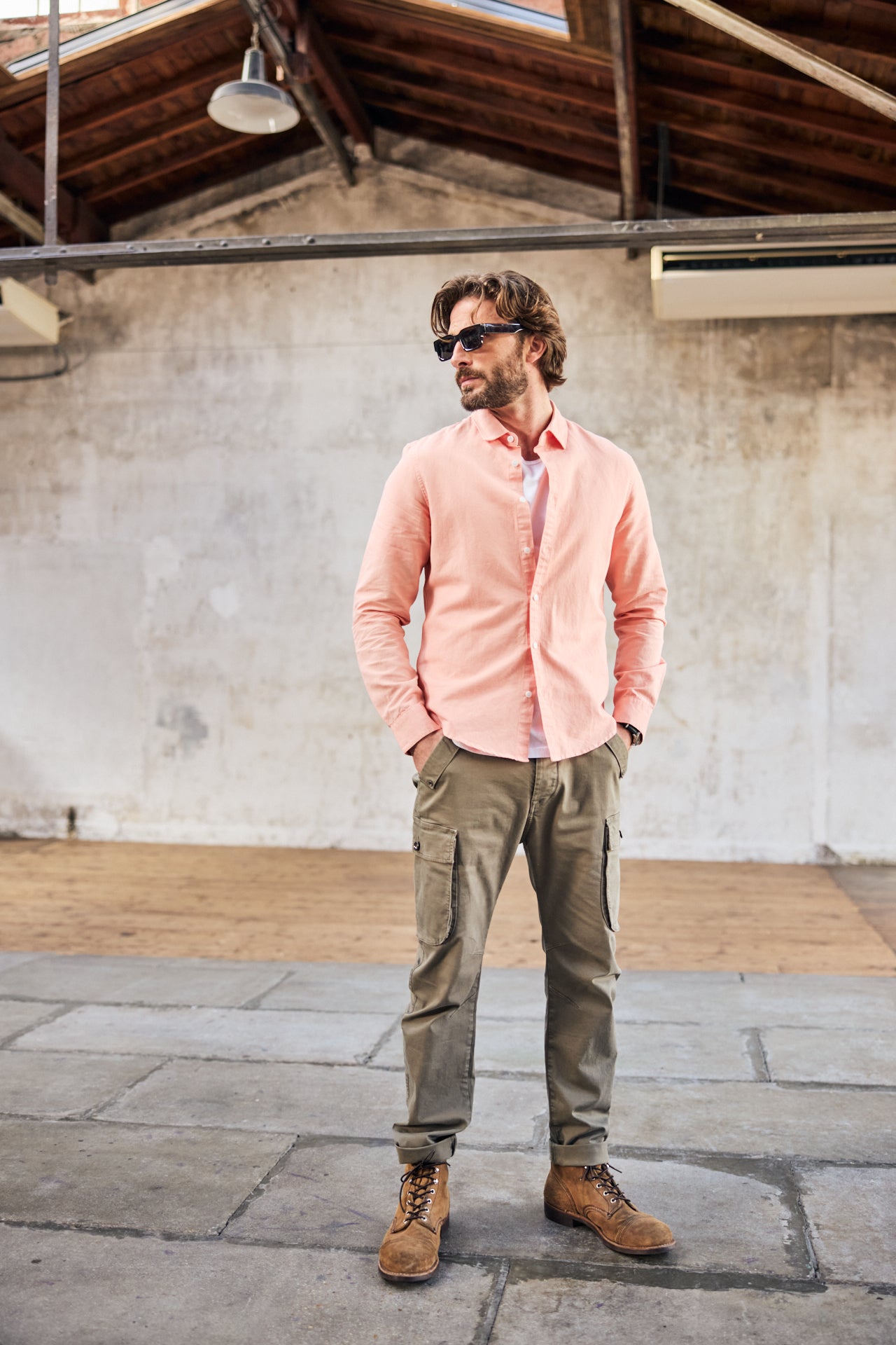 

Eng anliegendes Hemd Mann Yoris Swindown dusty pink | Freeman T. Porter