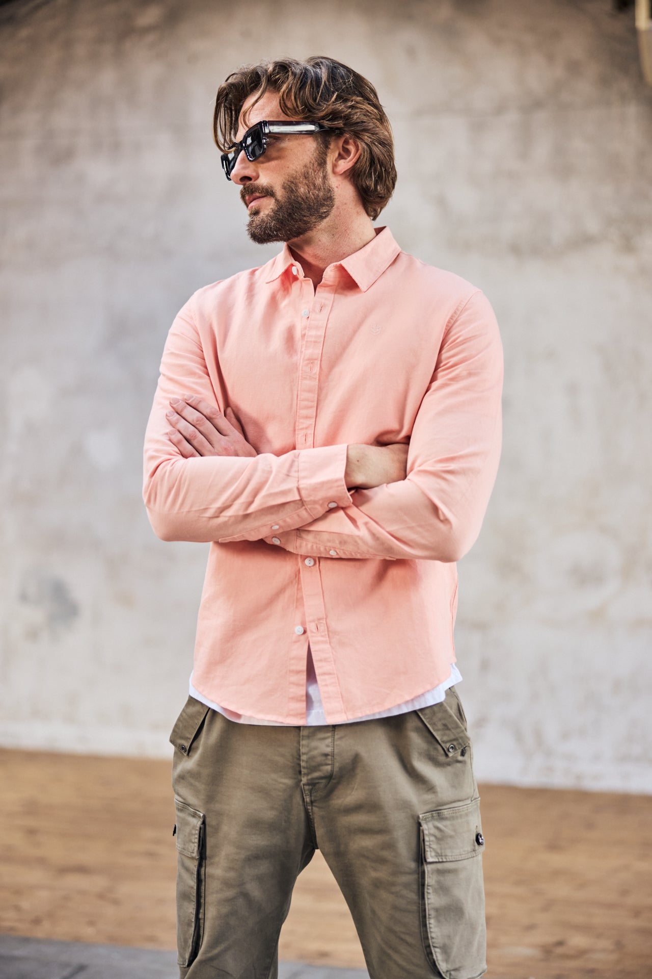 

Eng anliegendes Hemd Mann Yoris Swindown dusty pink | Freeman T. Porter