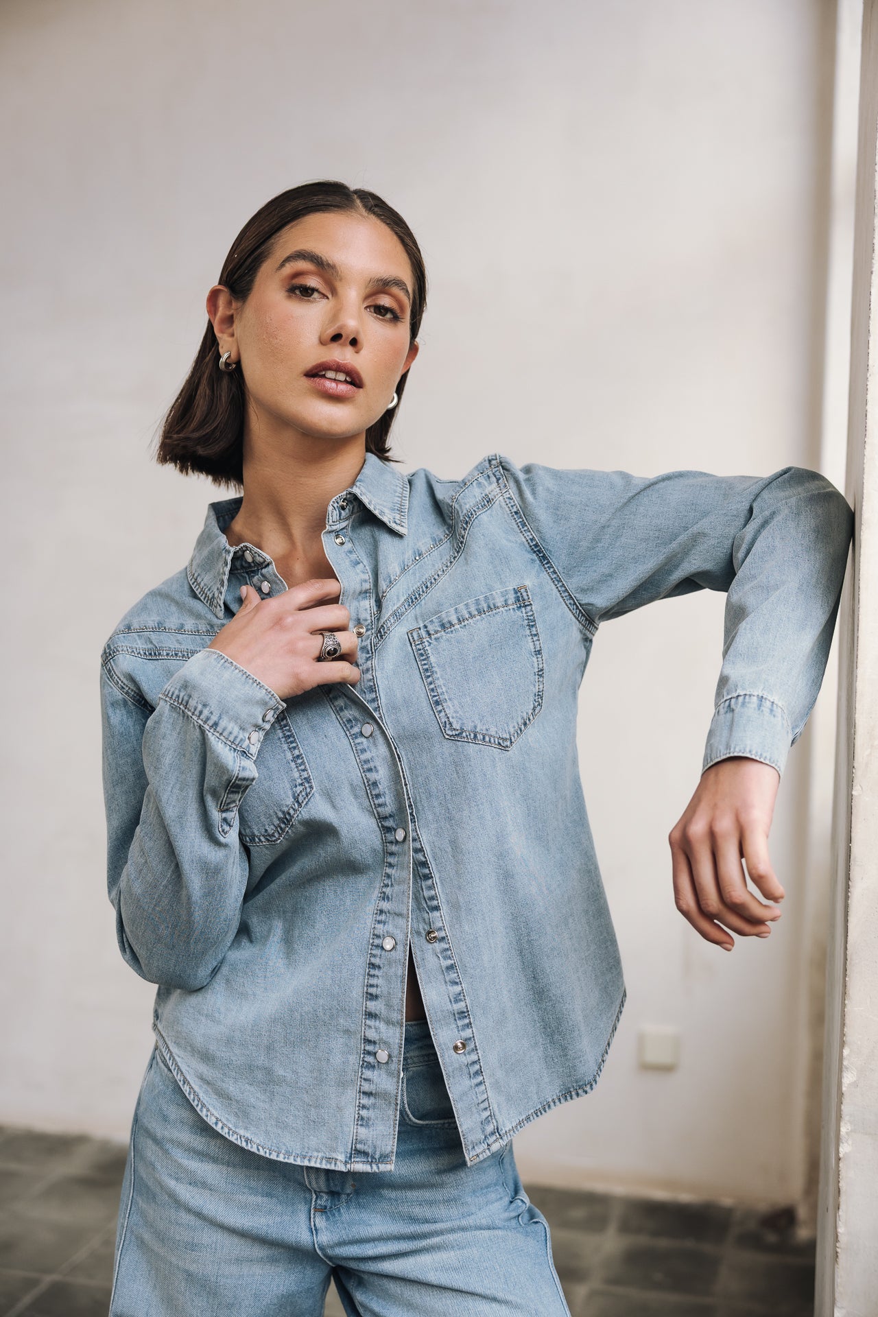 chemise en jean femme