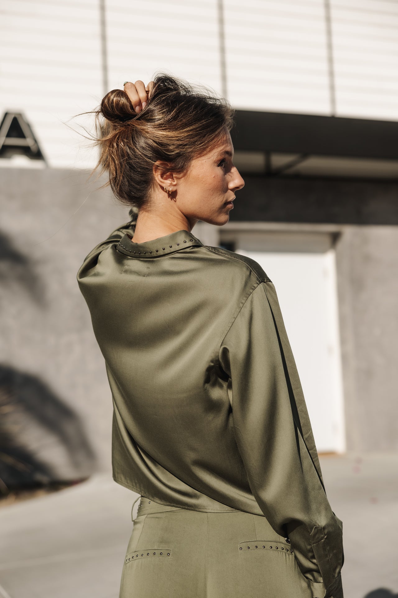 

Camisa con tachuelas Mujer Caretina Silken four leaf clover | Freeman T. Porter