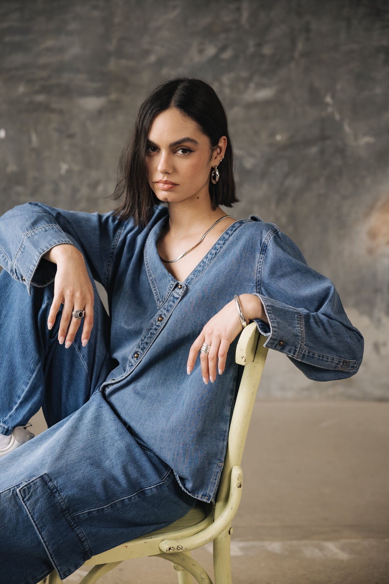 

Asymmetrisches Hemd Frau Hazel Denim wembley | Freeman T. Porter